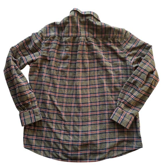 Johnnie-On Hanging out Flannel Large Button Up Red Plaid - Picture 8 of 8